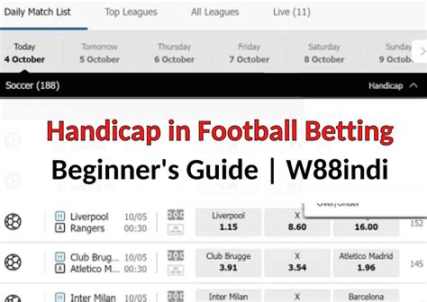 what is the meaning of handicap in football|Handicap Betting in Football: A Beginner's Guide .